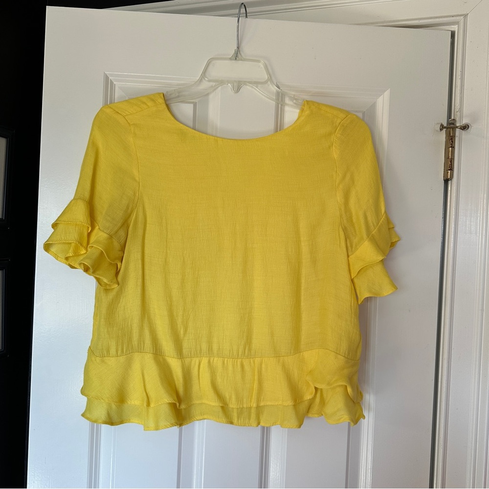 Mango Yellow ruffle top